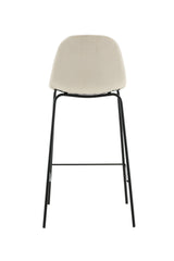 Polar Barhocker - beige/Polyester - Samt - Barhocker - ALVAHOME