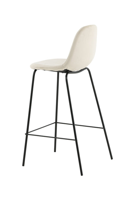 Polar Barhocker - beige/Polyester - Samt - Barhocker - ALVAHOME