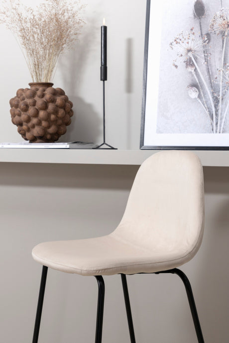 Polar Barhocker - beige/Polyester - Samt - Barhocker - ALVAHOME