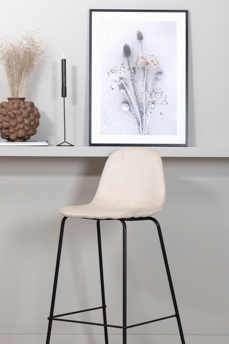 Polar Barhocker - beige/Polyester - Samt - Barhocker - ALVAHOME