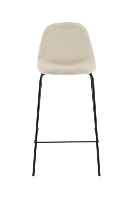 Polar Barhocker - beige/Polyester - Samt - Barhocker - ALVAHOME