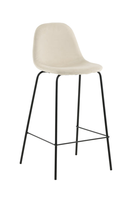 Polar Barhocker - beige/Polyester - Samt - Barhocker - ALVAHOME