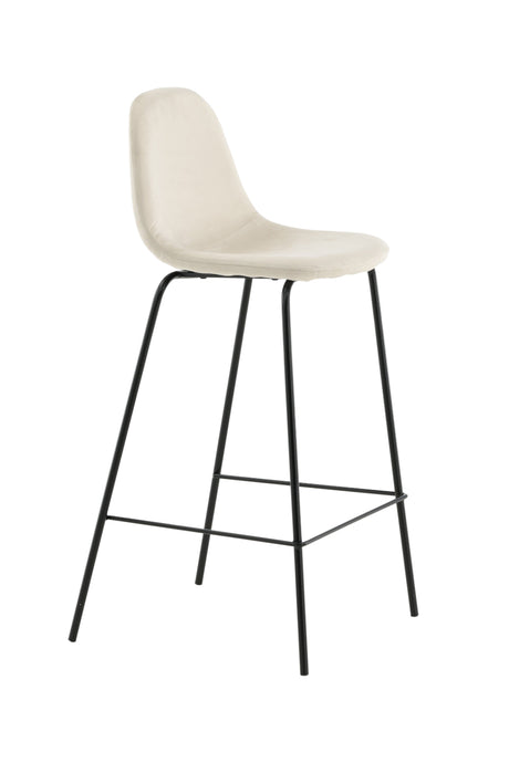 Polar Barhocker - beige/Polyester - Samt - Barhocker - ALVAHOME