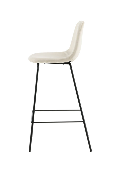 Polar Barhocker - beige/Polyester - Samt - Barhocker - ALVAHOME