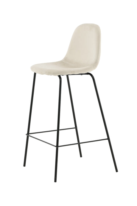 Polar Barhocker - beige/Polyester - Samt - Barhocker - ALVAHOME