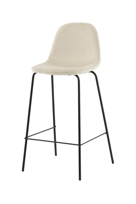 Polar Barhocker - beige/Polyester - Samt - Barhocker - ALVAHOME