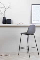 Polar Barhocker - grau/Mikrofaser - Barhocker - ALVAHOME