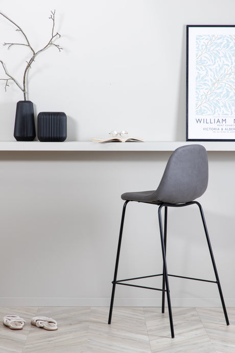 Polar Barhocker - grau/Mikrofaser - Barhocker - ALVAHOME