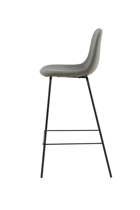 Polar Barhocker - grau/Mikrofaser - Barhocker - ALVAHOME