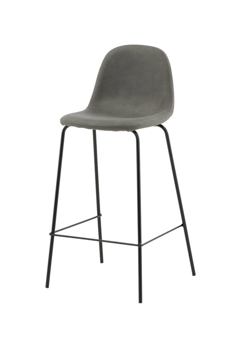 Polar Barhocker - grau/Mikrofaser - Barhocker - ALVAHOME