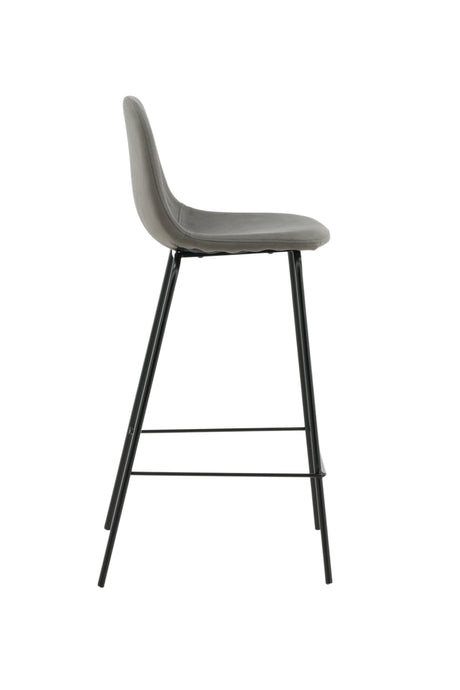 Polar Barhocker - grau/Mikrofaser - Barhocker - ALVAHOME
