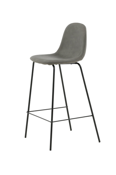 Polar Barhocker - grau/Mikrofaser - Barhocker - ALVAHOME