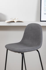 Polar Barhocker - grau/Mikrofaser - Barhocker - ALVAHOME