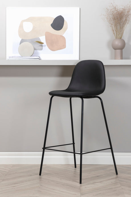 Polar Barhocker - schwarz/PU - Barhocker - ALVAHOME