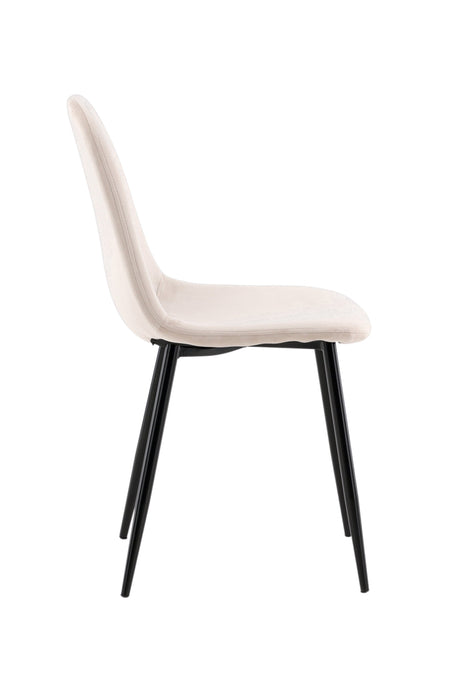 Polar Esszimmerstuhl - beige/Polyester - Samt - Essstühle - ALVAHOME
