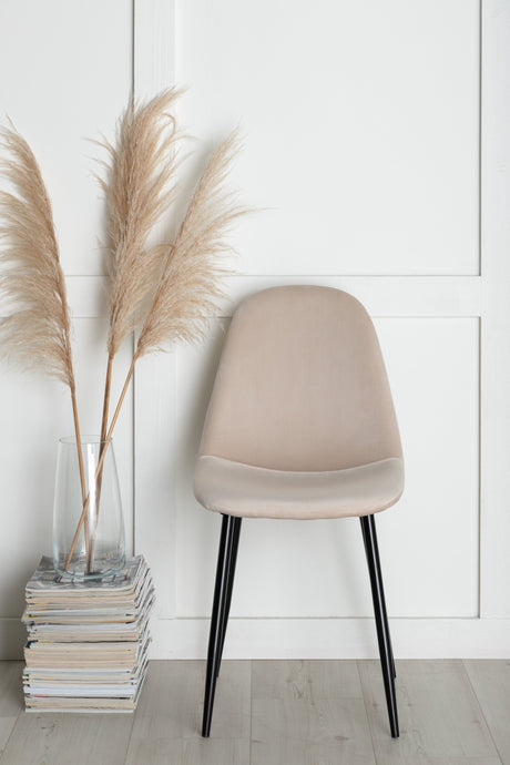 Polar Esszimmerstuhl - beige/Polyester - Samt - Essstühle - ALVAHOME