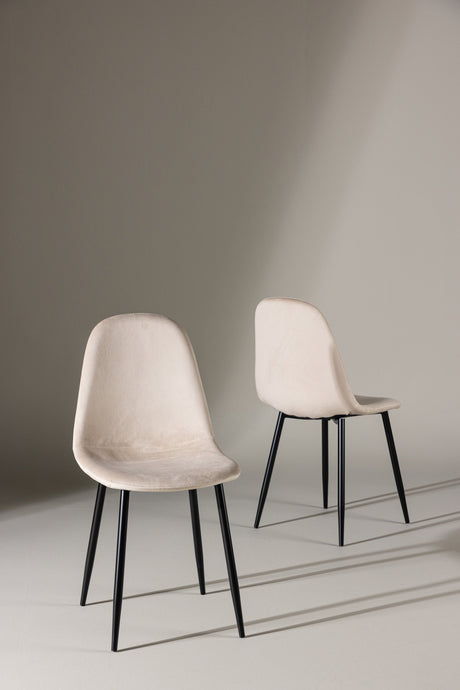 Polar Esszimmerstuhl - beige/Polyester - Samt - Essstühle - ALVAHOME