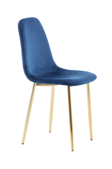 Polar Esszimmerstuhl - blau/Polyester - Samt - Essstühle - ALVAHOME