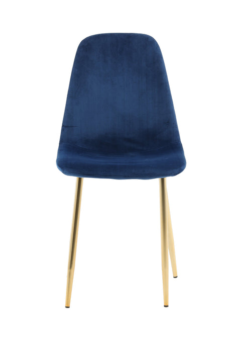 Polar Esszimmerstuhl - blau/Polyester - Samt - Essstühle - ALVAHOME