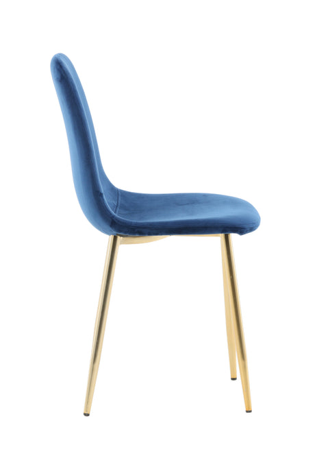Polar Esszimmerstuhl - blau/Polyester - Samt - Essstühle - ALVAHOME