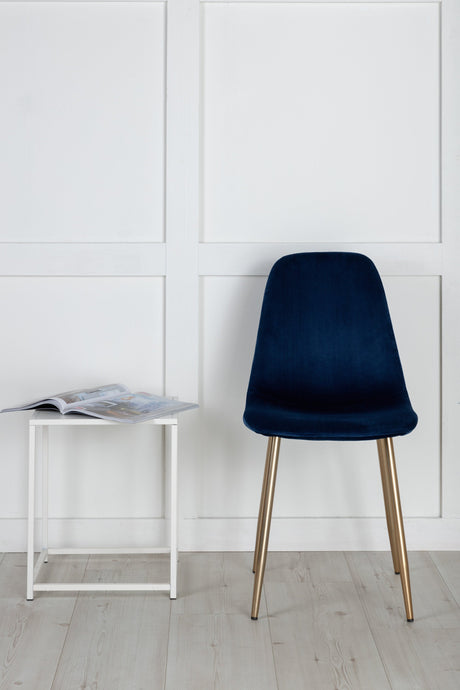Polar Esszimmerstuhl - blau/Polyester - Samt - Essstühle - ALVAHOME
