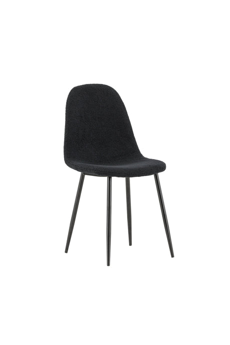 Polar Esszimmerstuhl - schwarz/Polyester - Teddy - Essstühle - ALVAHOME