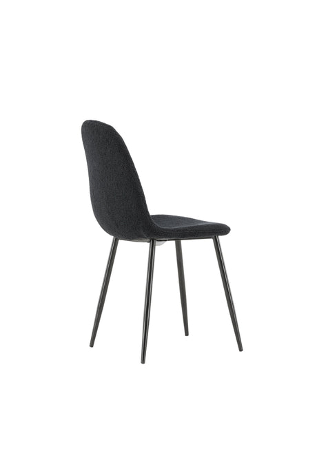 Polar Esszimmerstuhl - schwarz/Polyester - Teddy - Essstühle - ALVAHOME
