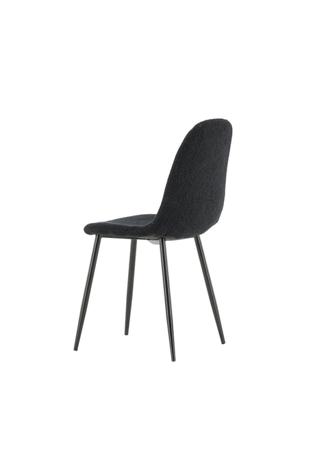 Polar Esszimmerstuhl - schwarz/Polyester - Teddy - Essstühle - ALVAHOME
