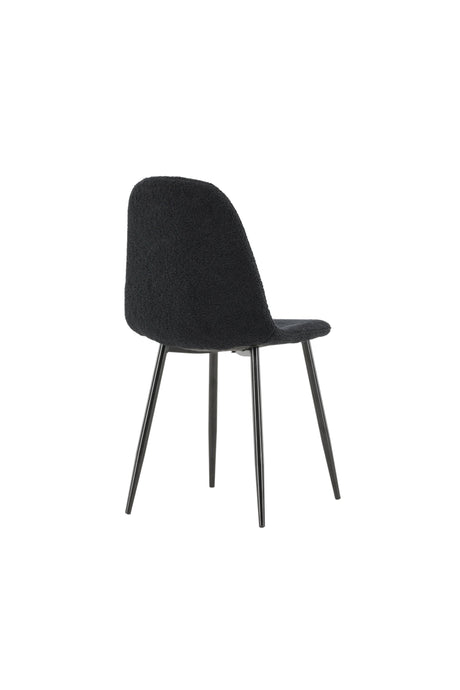 Polar Esszimmerstuhl - schwarz/Polyester - Teddy - Essstühle - ALVAHOME