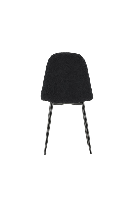 Polar Esszimmerstuhl - schwarz/Polyester - Teddy - Essstühle - ALVAHOME