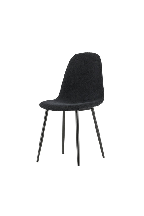 Polar Esszimmerstuhl - schwarz/Polyester - Teddy - Essstühle - ALVAHOME