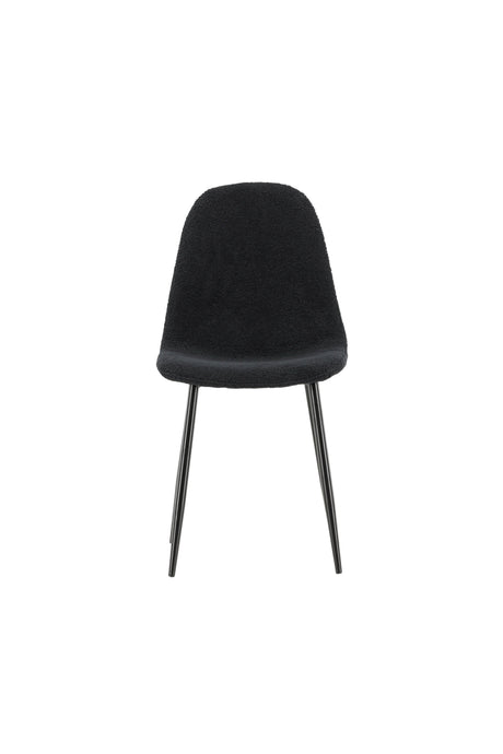Polar Esszimmerstuhl - schwarz/Polyester - Teddy - Essstühle - ALVAHOME