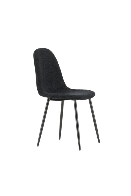 Polar Esszimmerstuhl - schwarz/Polyester - Teddy - Essstühle - ALVAHOME