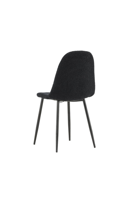 Polar Esszimmerstuhl - schwarz/Polyester - Teddy - Essstühle - ALVAHOME