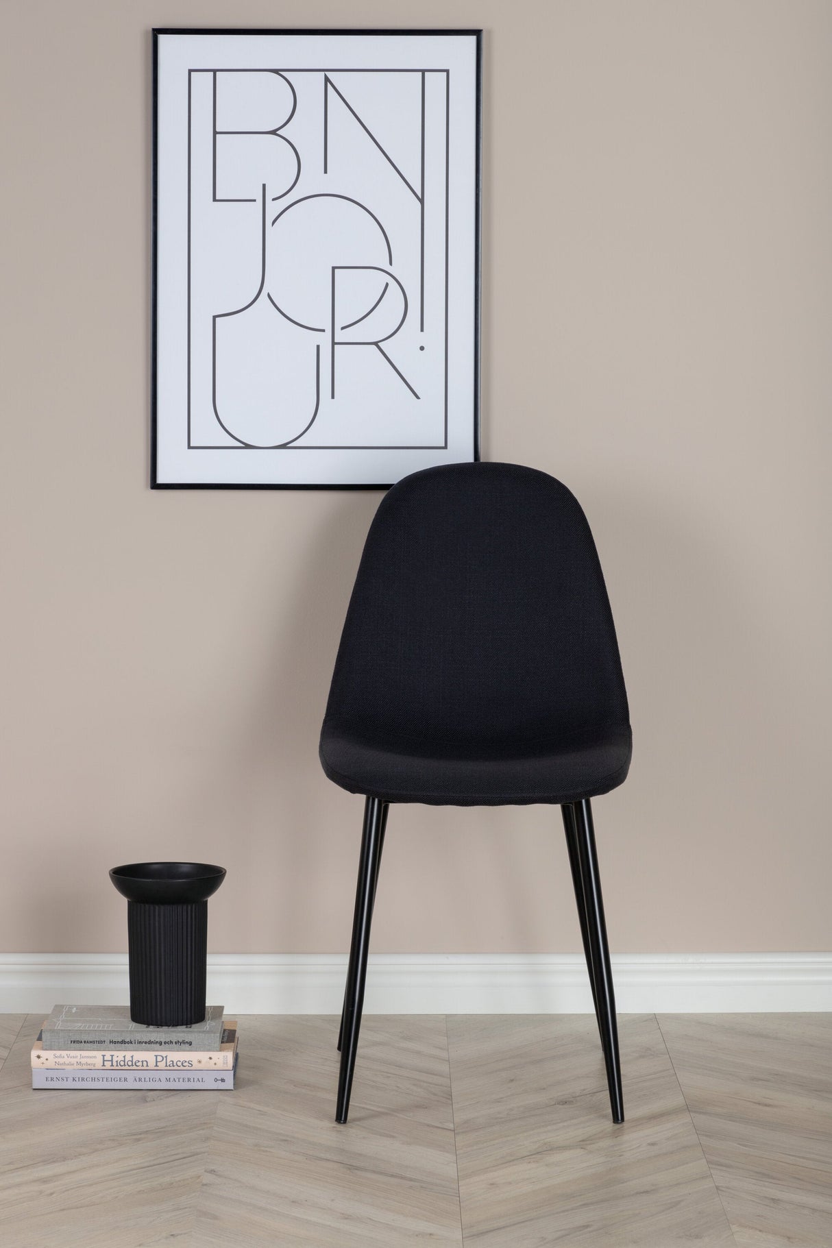 Polar Esszimmerstuhl - schwarz/Polyester - Essstühle - ALVAHOME