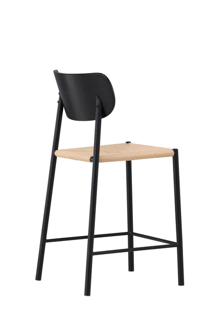 Polly Barhocker - schwarz/Rattan - Barhocker - ALVAHOME