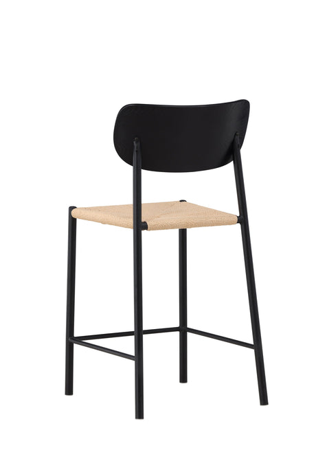 Polly Barhocker - schwarz/Rattan - Barhocker - ALVAHOME