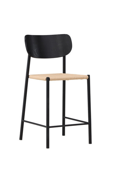 Polly Barhocker - schwarz/Rattan - Barhocker - ALVAHOME