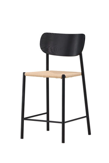 Polly Barhocker - schwarz/Rattan - Barhocker - ALVAHOME