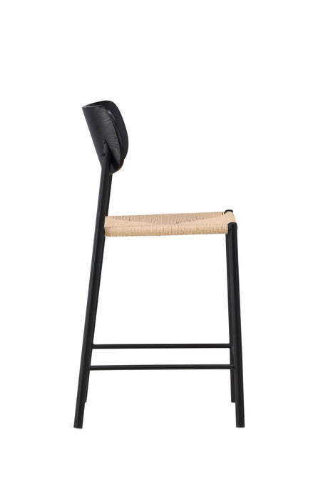 Polly Barhocker - schwarz/Rattan - Barhocker - ALVAHOME
