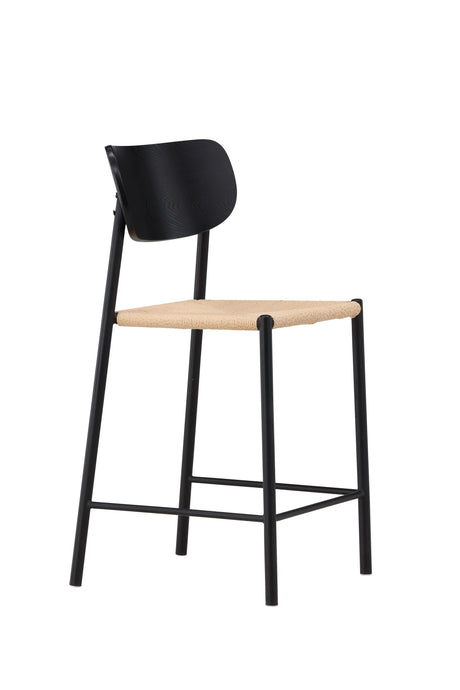 Polly Barhocker - schwarz/Rattan - Barhocker - ALVAHOME