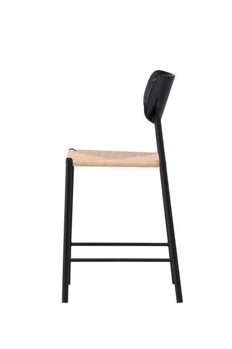 Polly Barhocker - schwarz/Rattan - Barhocker - ALVAHOME