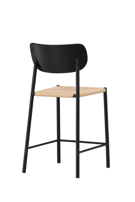 Polly Barhocker - schwarz/Rattan - Barhocker - ALVAHOME