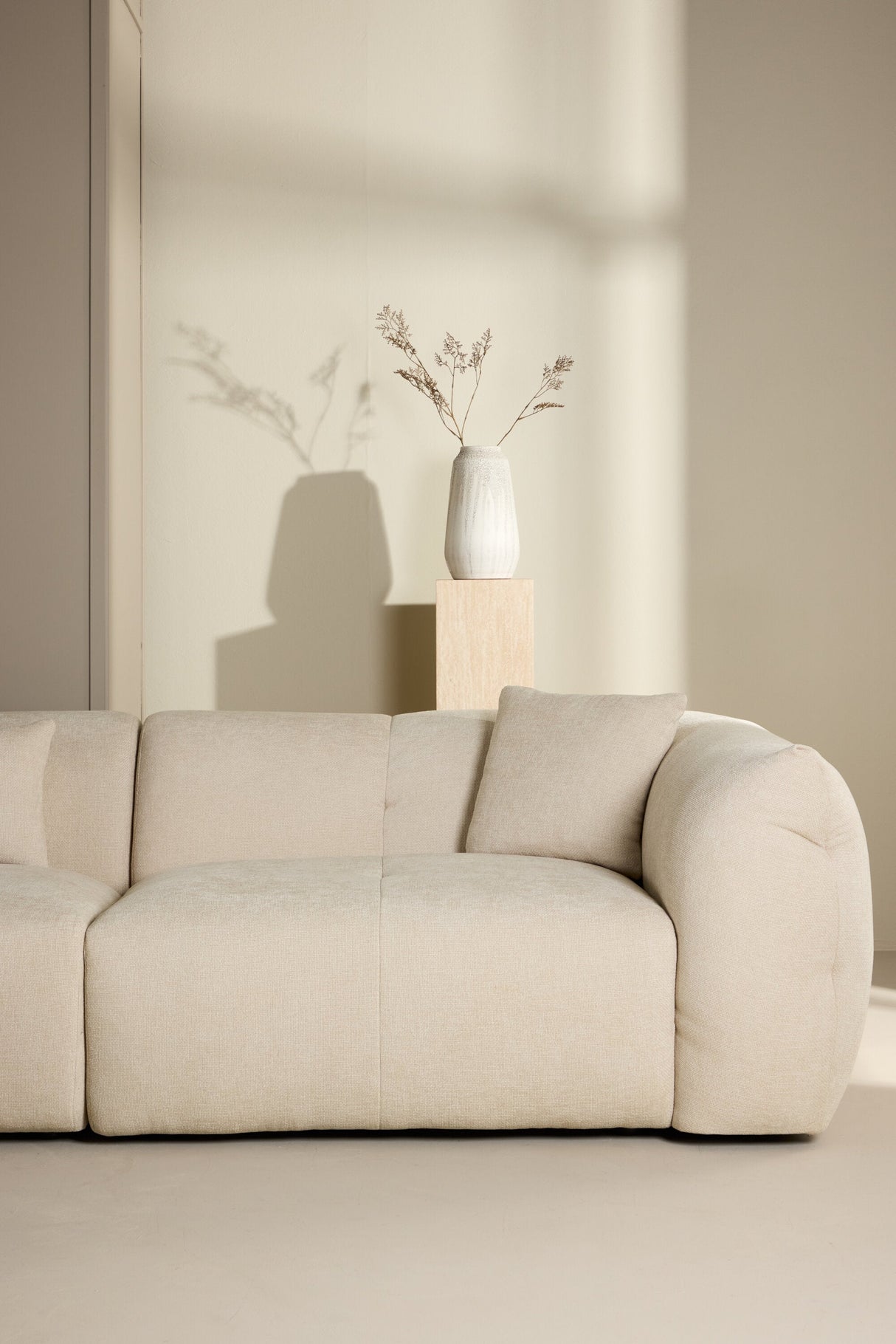 Positano Ecksofa - beige/Polyester - Chaiselongue Sofas - ALVAHOME