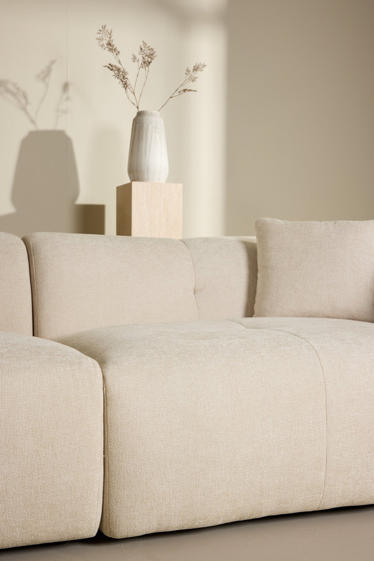 Positano Ecksofa - beige/Polyester - Chaiselongue Sofas - ALVAHOME