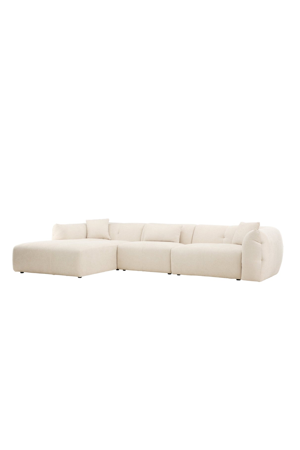 Positano Ecksofa - beige/Polyester - Chaiselongue Sofas - ALVAHOME