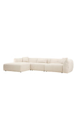 Positano Ecksofa - beige/Polyester - Chaiselongue Sofas - ALVAHOME