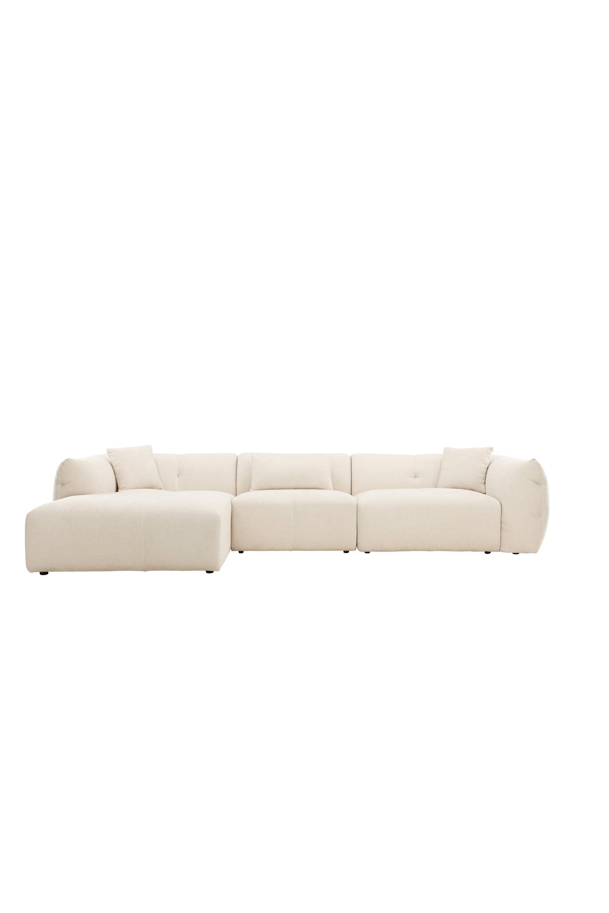 Positano Ecksofa - beige/Polyester - Chaiselongue Sofas - ALVAHOME