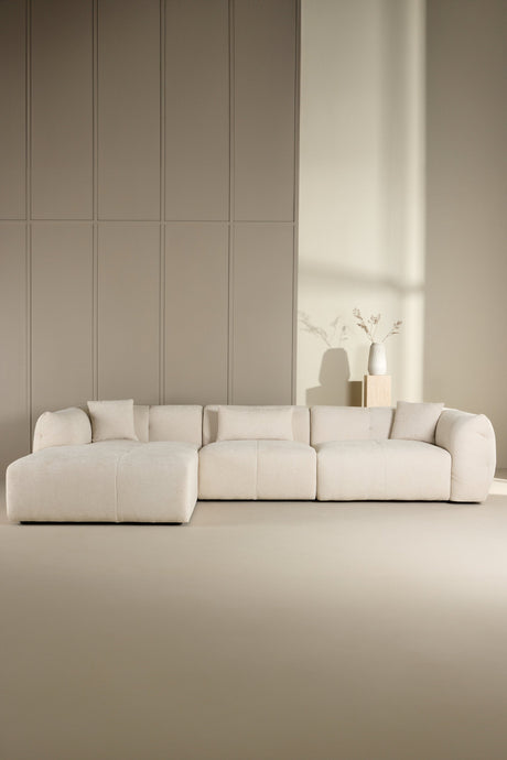 Positano Ecksofa - beige/Polyester - Chaiselongue Sofas - ALVAHOME