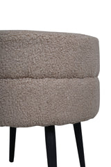 Pot Pouf - beige/Polyester - Teddy - Ottomane / Poufs - ALVAHOME